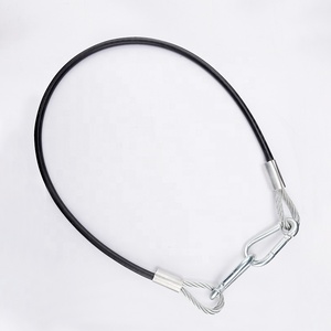 4.0 millimetri Rosso IN PVC Rivestito Zincato Filo di Acciaio Corda Con Snap Gancio Per Appendere E di Sollevamento - Product Image 3