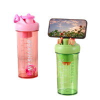Bouteille shaker à protéines grande capacité 400 ml, durable, légère, sans BPA, en matériau PC, pour les sports de plein air et la remise en forme, poudre de protéines