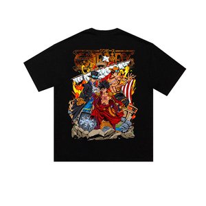 Nuovo <span class=keywords><strong>Anime</strong></span> giapponese un pezzo Casual <span class=keywords><strong>Top</strong></span> Trendy da uomo Hip-hop estivo versatili maniche a cinque quarti - Product Image 5