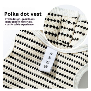 JOYSING Manteau classique de style printemps et été pour petit ours en peluche pour chien Gilet simple à pois en jacquard - Product Image 6