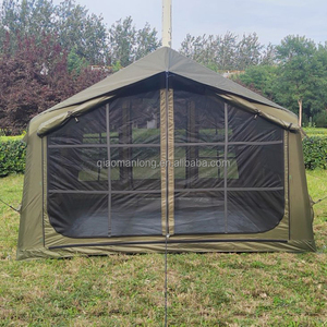 Bốn mùa không thấm nước 4 đến 6 người không khí lều quân đội màu xanh lá cây Inflatable cắm trại lều ngoài trời cho gia đình nhóm lớn connectable - Product Image 1