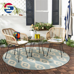 आधुनिक 3-टुकड़ा आरामदायक पैटियो फर्नीचर सेट आउटडोर के लिए आउटडोर सेक्यूशनल चेयर - Product Image 6