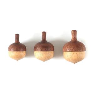 Kustom ukiran kayu buatan tangan berputar atasan klasik mainan edukasi sensorik untuk taman kanak-kanak Fidget Spinner Fidget - Product Image 3