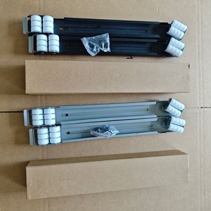 Rail de guidage pour réfrigérateur Air China avec roulettes, base mobile réglable pour rangement de réfrigérateur, argent, noir, gris, simple couche, en fer - Product Image 5