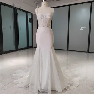 Baiyi Exclusive Hot Selling New Design Mermaid Bridal Dresses Full Glitter Shinning Wedding Gown