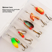 Truite/perche/brochet/panfish cible Spinner/Wobbler/manivelle/tête plombée ensemble de leurre