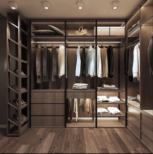Armoire en bois, placard, vêtements, armoire de style moderne personnalisée, armoires portables, chambre à coucher, maison - Product Image 4