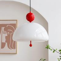 Lampe suspendue en verre de Style crème rétro nordique pour restaurant français chevet médiéval B & B hôtel étude-plafond suspendu milieu