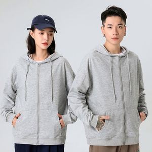 เสื้อฮู้ดดี้สีเทาแบบซิปเต็มตัวสั่งทำพิเศษสุดหรู ปี 2024 ทรงโอเวอร์ไซส์ พิมพ์ลายนูน 3 มิติ เสื้อสเวตเชิ้ตสำหรับฤดูใบไม้ผลิและฤดูใบไม้ร่วง มีกระเป๋า - Product Image 3