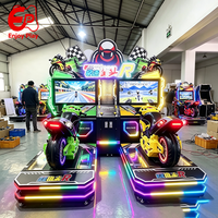 Machine de jeu d'arcade de course de motos pour 2 joueurs, simulateur de moto à monnayeur pour centre de jeux et centre commercial