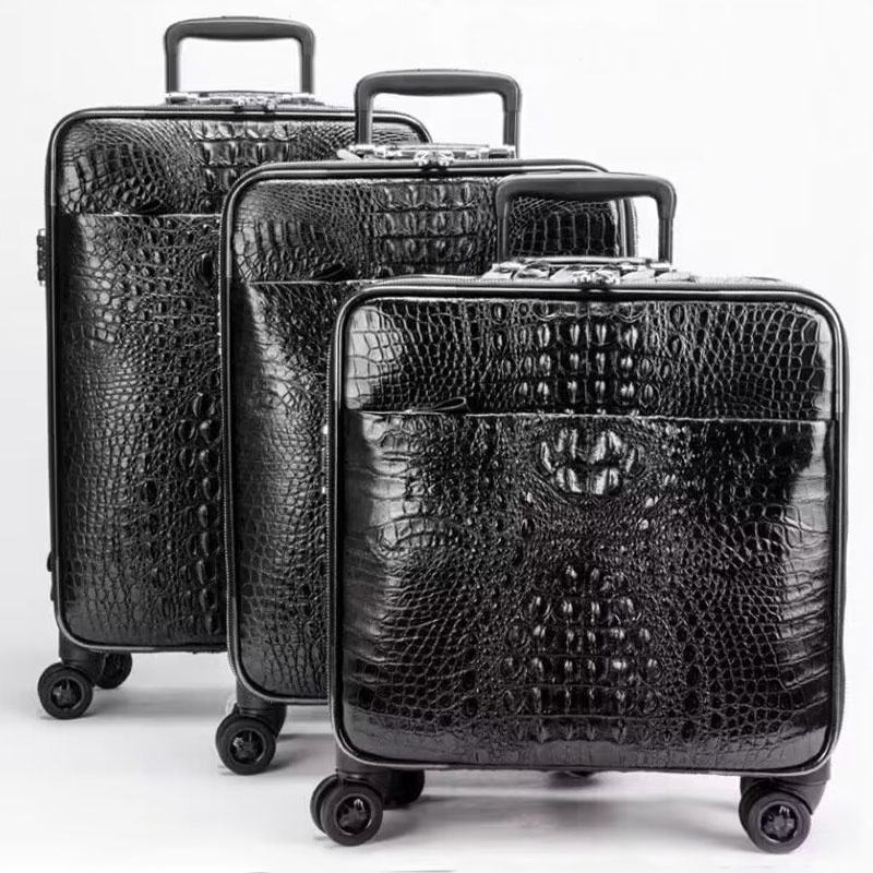 Luxury Luggage Crocodile Luggage Bag Customized Crocodile Luxury