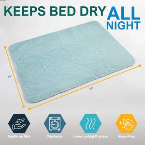 Protège-lits imperméables réutilisables de qualité supérieure pour adultes et personnes âgées - Product Image 2