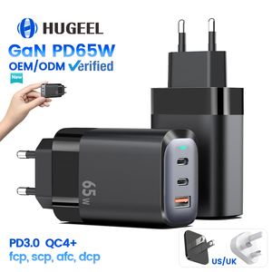Chargeur GaN 65W pour ordinateur portable et ordinateur de bureau, adaptateur de charge rapide PD <span class=keywords><strong>USB</strong></span> Type C avec lumière LED pour la charge des téléphones Xiaomi Huawei - Product Image 2
