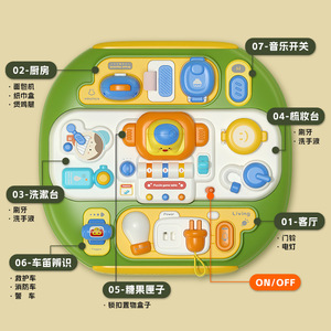 Table d'activités multifonctionnelle pour bébé, plateau d'apprentissage éducatif avec fonction musicale - Product Image 4