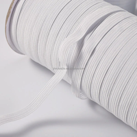 Bande élastique plate tressée de qualité supérieure, cordon élastique tressé, sangle élastique plate de 7 mm, vente en gros