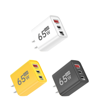 Adaptateur de chargeur ultra-rapide de haute qualité 65w 3 ports avec 1*usb A+2*type c et adaptateur de chargeur 3 ports usb pour téléphone