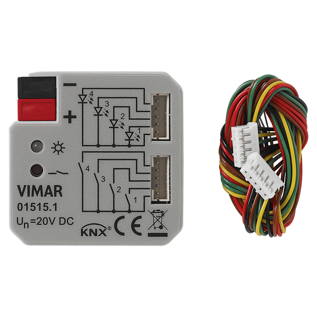 Vimar 4 Input Output Interface For Knx Led Control 20V Dc With Cables