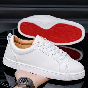 Chaussures décontractées à lacets pour hommes, design européen, semelle rouge, vente en <span class=keywords><strong>gros</strong></span>, baskets tendance pour garçons, chaussures <span class=keywords><strong>de</strong></span> sport noires pour hommes, blanches - Product Image 2