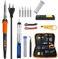Kit multimètre et fer à souder avec poignée adhésive, ensemble d'outils de réparation électronique pour étudiants et usage domestique, 90W 909A, manuel, 220V