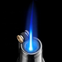 Briquet torche JOBON à flamme jet, rechargeable au gaz butane, design minimaliste, logo personnalisé, en alliage de zinc, pour l'extérieur