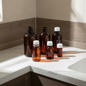 Conteneur à pilules en plastique brun durable de 150 ml, résistant à l'humidité, pour usage pharmaceutique, commande en gros OEM - Product Image 1