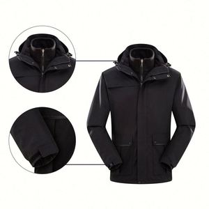 Chaqueta Gruesa de Diseño para Montaña y Aire Libre, Chaqueta Deportiva Personalizada de Softshell para Invierno, Talla Grande, Resistente al Viento - Product Image 3