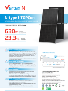 TSM-NEG19R.20 năng lượng mặt trời bảng điều khiển Monocrystalline n-loại mô-đun quang điện bifacial quang điện Bảng điều khiển - Product Image 5