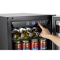 Réfrigérateur à boissons commercial Vantico 80L avec porte en verre, à poser sous le comptoir, pour bar, hôtel, restaurant, vente en gros