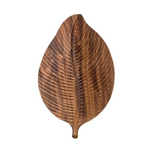 Walnut Wood Leaf Plate 30x12cm 30x18cm 38x15cm 48x18cm Handmade <b>Snack</b> <b>Tray</b> For Tea Coffee Party Serving - Product Image 5
