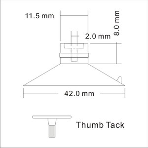 Hookei Plastic <b>suction</b> cups with thumb tack for retailed display - Product Image 6