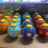 Balle Fidget Spinner Transformable en Plastique et Silicone Imprimée en 3D, Jouet Anti-Stress et Anti-Anxiété Silencieux et Cinétique à Presser et Rotatif
