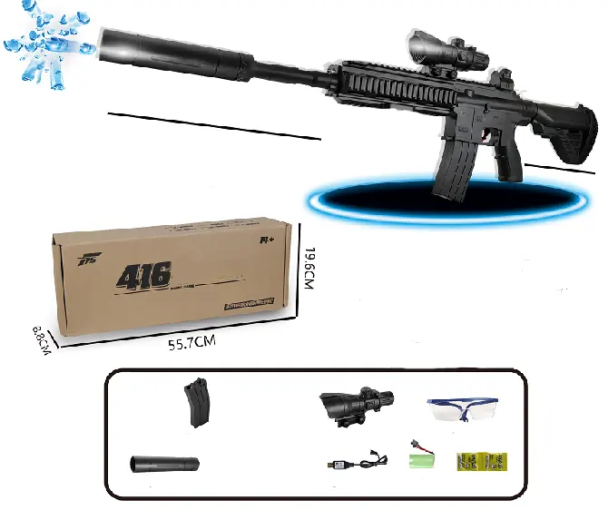 Pistolet électrique à boule de Gel Blaster M416 manuel et automatique à double Mode pour les activités de plein air, jeu d'équipe de tir