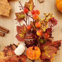 Mini citrouilles et kakis artificiels sur le thème de Thanksgiving, écologiques et de haute qualité, pour centre de table de récolte