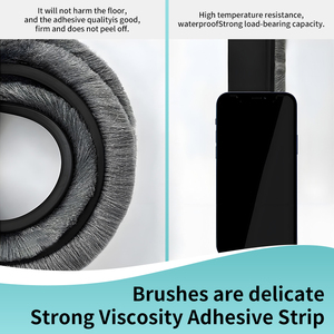 Rts-Tự Dính Cửa Dưới PVC + Len Dải Con Dấu Dải Linh Hoạt Tự Dính Cửa Dưới Con Dấu Dải - Product Image 5