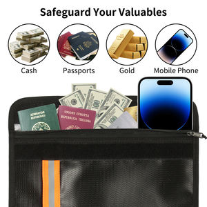 耐火ドキュメントバッグは、証明書、契約書、法定書類、現金、貴重品、水および耐火性ファイルバッグを保護します - Product Image 5
