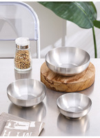 Plats à sauce sushi en acier inoxydable SS304 avec logo personnalisé, 8,5 cm, 10 cm, 12 cm, 13,5 cm, 15 cm, bols à kimchi