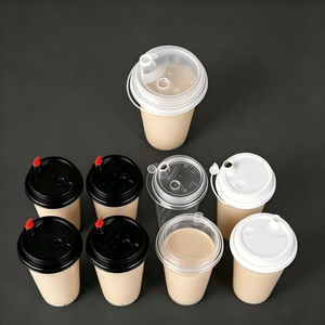 Vente en gros directe usine : Ensemble de pailles et couvercles moulés en plastique PP <span class=keywords><strong>pour</strong></span> gobelets à bubble tea et café, écologique, durable, de qualité alimentaire, personnalisable - Product Image 2