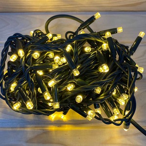 Guirnalda de Luces LED IP65, 10M 50M 100M, Cable de Goma, Blanco Cálido, CA 220V, Decoración Navideña Comercial para Exteriores - Product Image 1