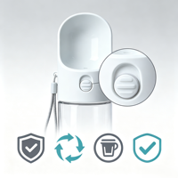 Soldes d'été : Bouteille d'eau portable pour chien 32oz 2 en 1 avec bol en plastique écologique solide pour les voyages, la randonnée et les promenades
