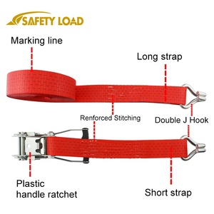 JIULONG 2 pouces, attache à cliquet avec arrimage avec Double crochet J <span class=keywords><strong>BS</strong></span> 5000kg - Product Image 2