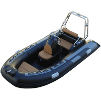 Vente flash : Bateau pneumatique semi-rigide à coque en fibre de verre double V profond de 11,8 pieds (3,6 m) RIB390C 480 cm en PVC/Hypalon, bateau de sport familial, yacht, 1,2 mm