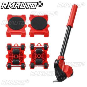 Herramienta de Transporte de Muebles de Alta Resistencia, Juego de 4 Rodillos y 1 Barra con Ruedas para Levantar y Mover Muebles - Product Image 4