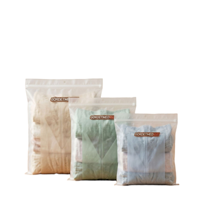 Bolsas de Embalaje de Ropa con Cierre de Cremallera, Impresión Offset Personalizada, Acabado Mate Esmerilado, de PE/EVA, para Calcetines, Zapatos y Pieles |   Reciclable - Product Image 1