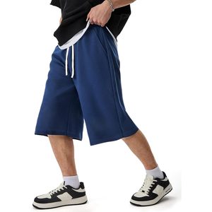 Shorts de survêtement amples pour homme FOXA, longueur au-dessus du genou, décontractés, avec cordon de serrage, coupe ample, pour la gym, 100 % coton respirant - Product Image 5