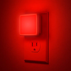 Veilleuses LED à détecteur de crépuscule 0,3W ROUGE, mini lampe de nuit LED rouge, lumière de nuit à brancher sur prise murale pour chambre d'enfant - Product Image 1