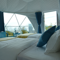 Dômes de glamping géodésiques pour l'hiver, tentes igloo à vendre