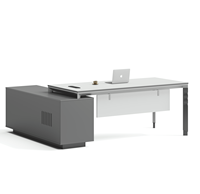 Bureau d'ordinateur moderne HOGO 2019 en MDF, en forme de L, pour cadre dirigeant, table en bois, panneau stable, style bois, certifié ISO, 3-5 ans