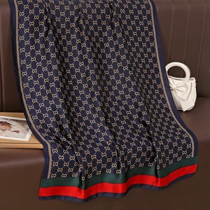 <span class=keywords><strong>Foulard</strong></span> <span class=keywords><strong>Vintage</strong></span> da Donna in Poliestere Effetto Seta Stampato Floreale, Design di Lusso ed Elegante, Scialli Lunghi, Coprispalle, Stole da Spiaggia Estive - Product Image 2