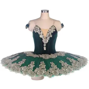 王牌米拉达芭蕾舞裙儿童定制芭蕾舞裙女孩绿色专业表演成人芭蕾舞服装