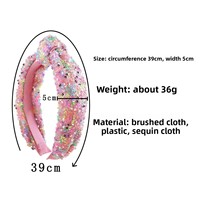 Serre-têtes torsadés scintillants YT avec sequins, bandeaux en tissu duveteux à paillettes, accessoires capillaires colorés pour fêtes pour femmes et filles
